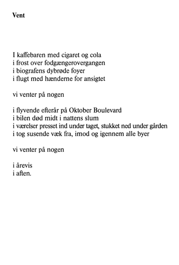 Søren Ulrik Thomsen – City Slang, 1981